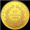 Image 2 : 1859 France 10 Franc .0933AGW CLOSELY UNCIRCULATED