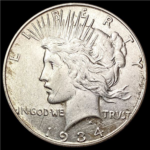1934 Silver Peace Dollar CLOSELY UNCIRCULATED