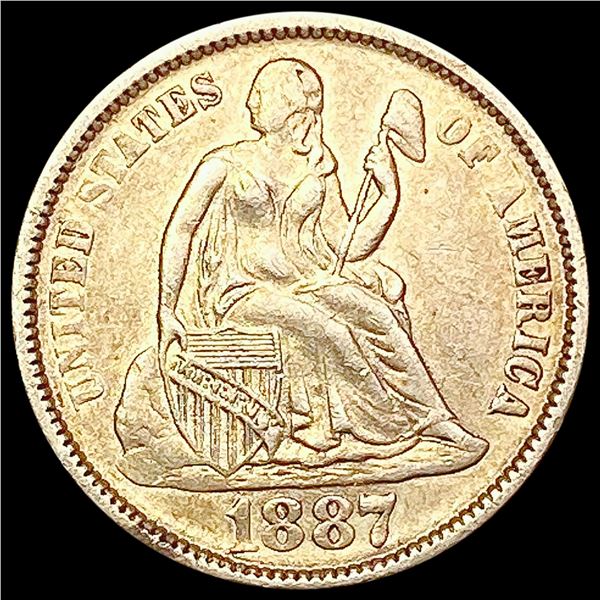 1887 Seated Liberty Dime CLOSELY UNCIRCULATED