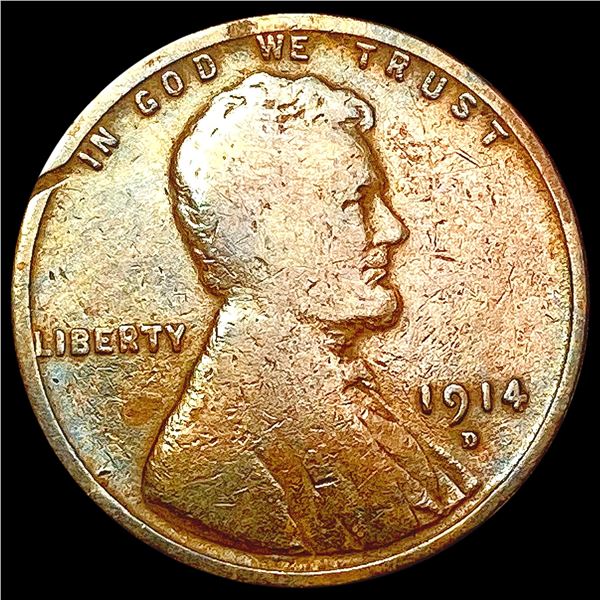 1914-D Wheat Cent LIGHTLY CIRCULATED