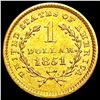 Image 2 : 1851 Rare Gold Dollar LIGHTLY CIRCULATED