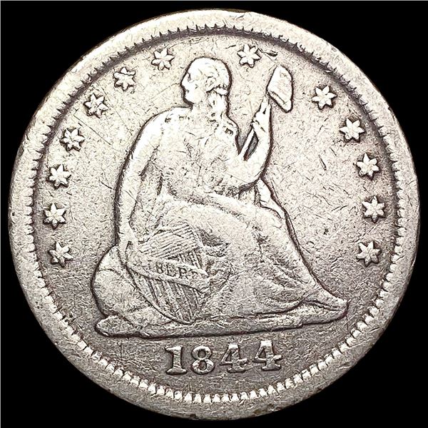 1844-O Seated Liberty Quarter LIGHTLY CIRCULATED
