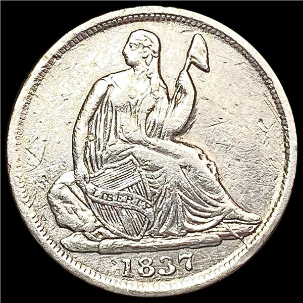 1837 Seated Liberty Half Dime CLOSELY UNCIRCULATED