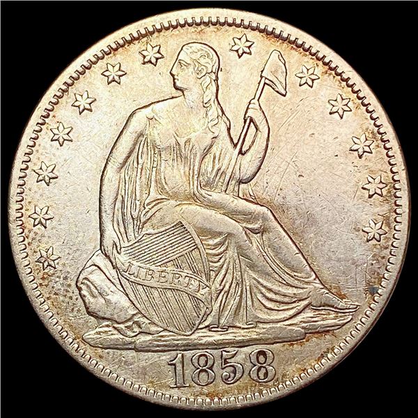 1858-O Seated Liberty Half Dollar CLOSELY UNCIRCULATED