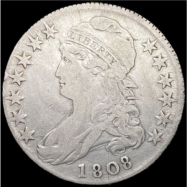 1808 Capped Bust Half Dollar NICELY CIRCULATED