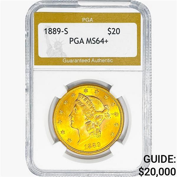 1889-S $20 Gold Double Eagle PGA MS64+