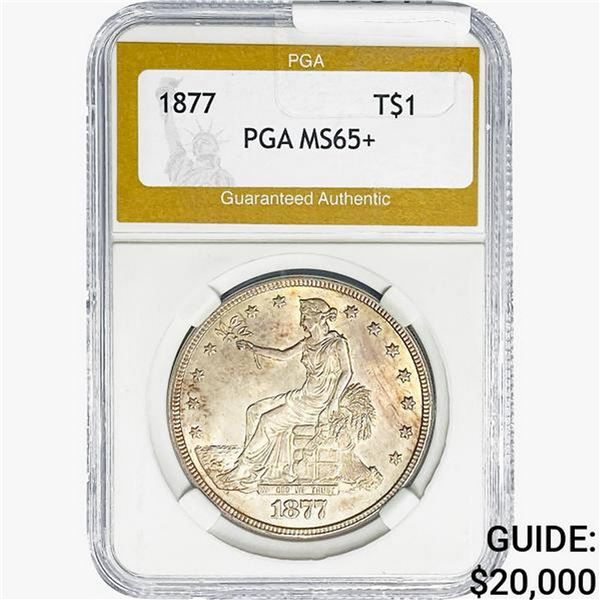 1877 Silver Trade Dollar PGA MS65+