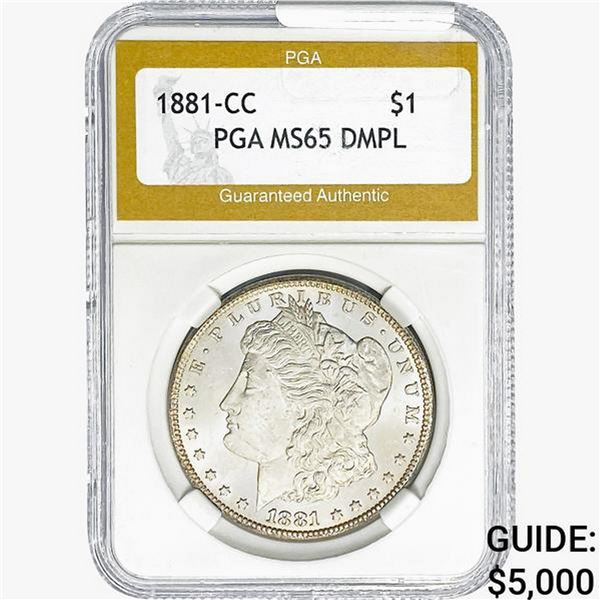 1881-CC Morgan Silver Dollar PGA MS65 DMPL