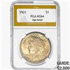 Image 1 : 1921 Silver Peace Dollar PGA MS64 HR