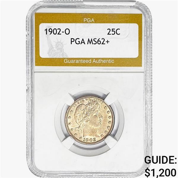 1902-O Barber Quarter PGA MS62+