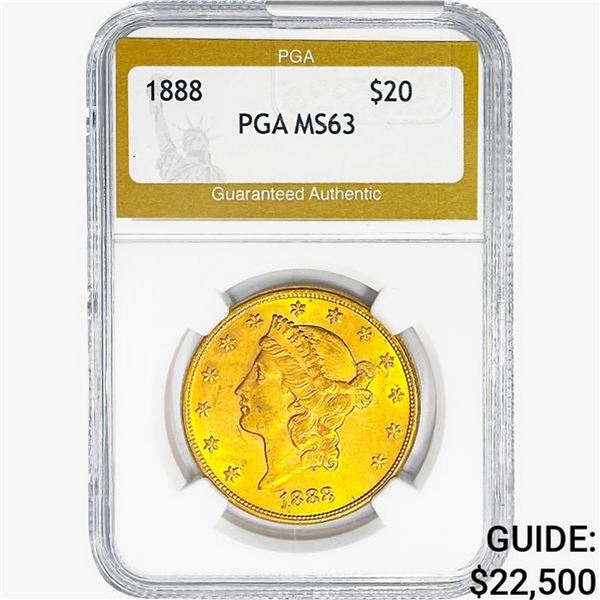 1888 $20 Gold Double Eagle PGA MS63