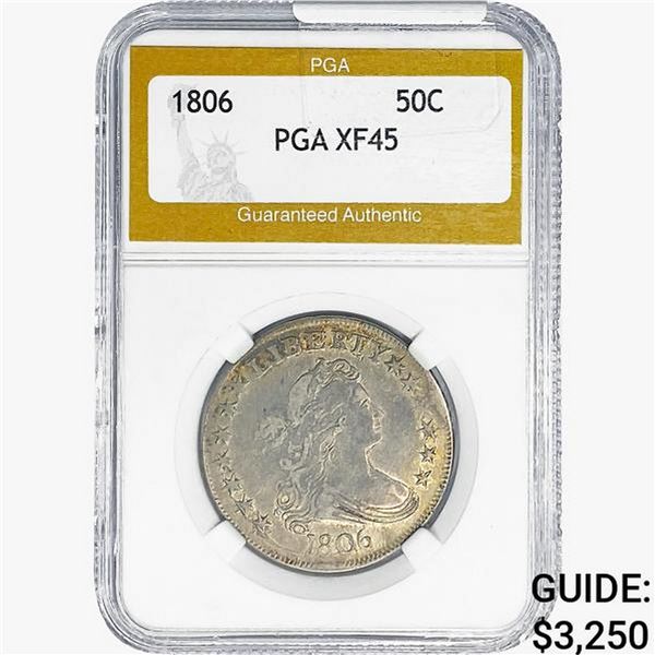1806 Draped Bust Half Dollar PGA XF45