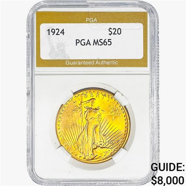 1924 $20 Gold Double Eagle PGA MS65
