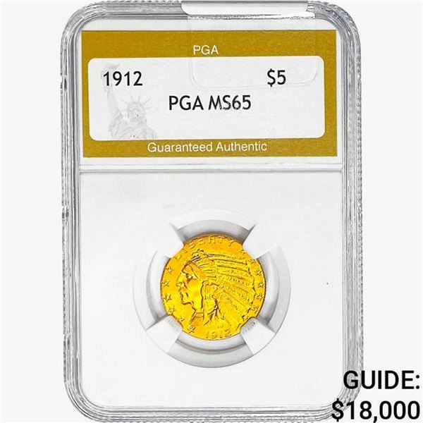 1912 $5 Gold Half Eagle PGA MS65