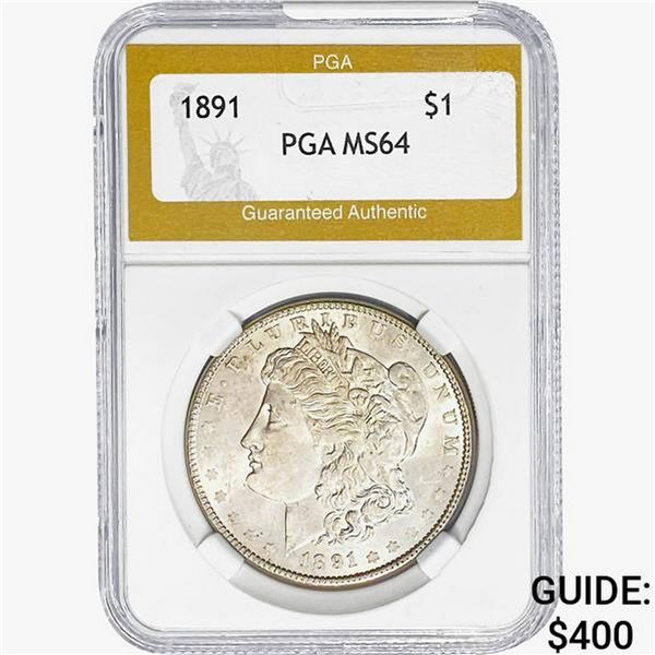 1891 Morgan Silver Dollar PGA MS64