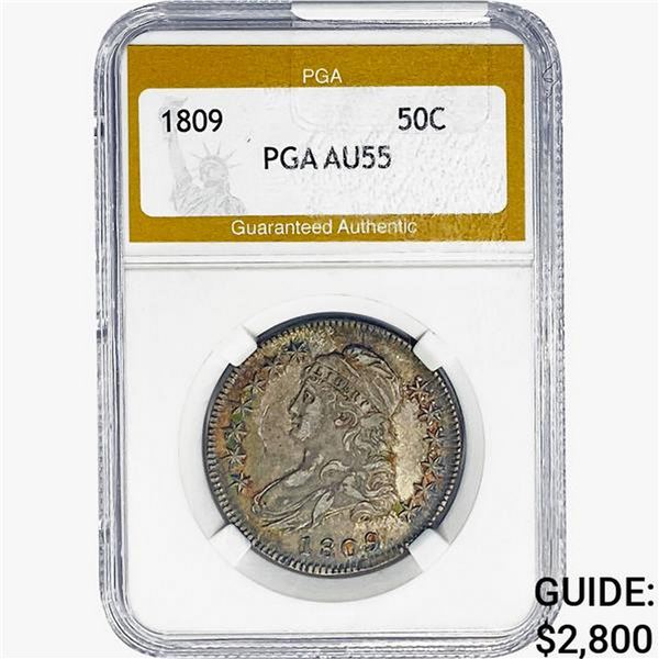 1809 Capped Bust Half Dollar PGA AU55