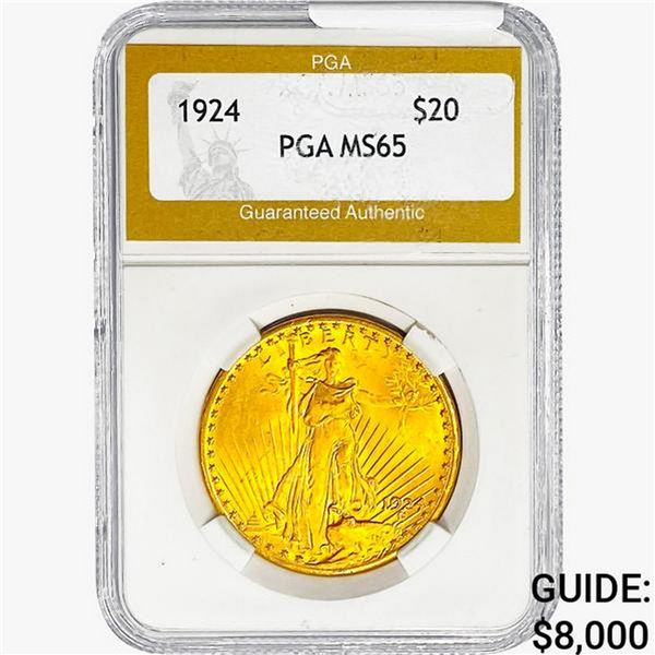 1924 $20 Gold Double Eagle PGA MS65