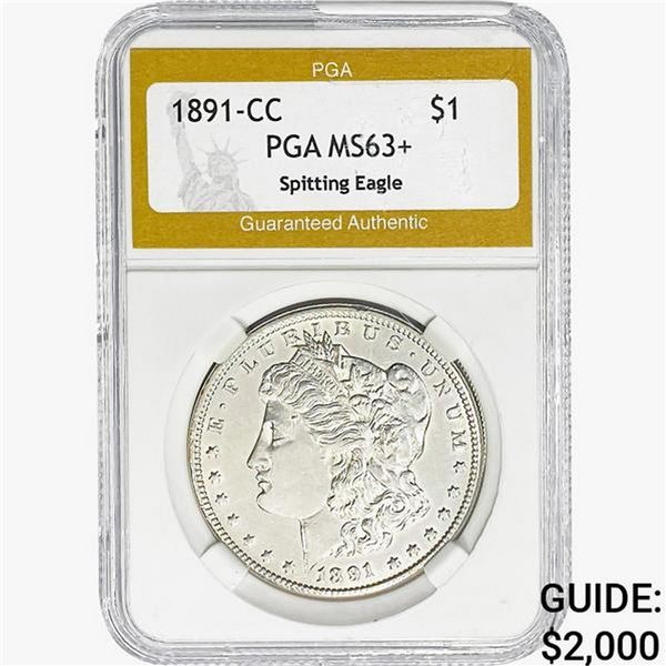 1891-CC Morgan Silver Dollar PGA MS63+