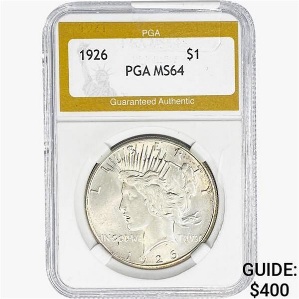 1926 Silver Peace Dollar PGA MS64