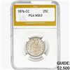 Image 1 : 1876-CC Seated Liberty Quarter PGA MS63