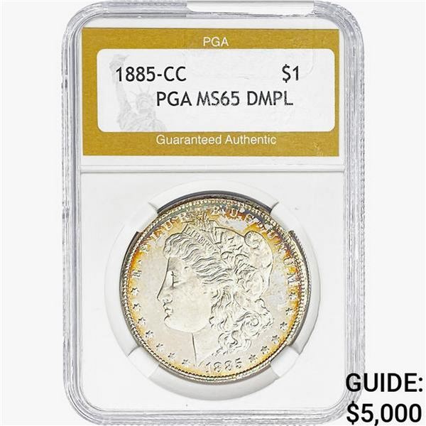 1885-CC Morgan Silver Dollar PGA MS65 DMPL