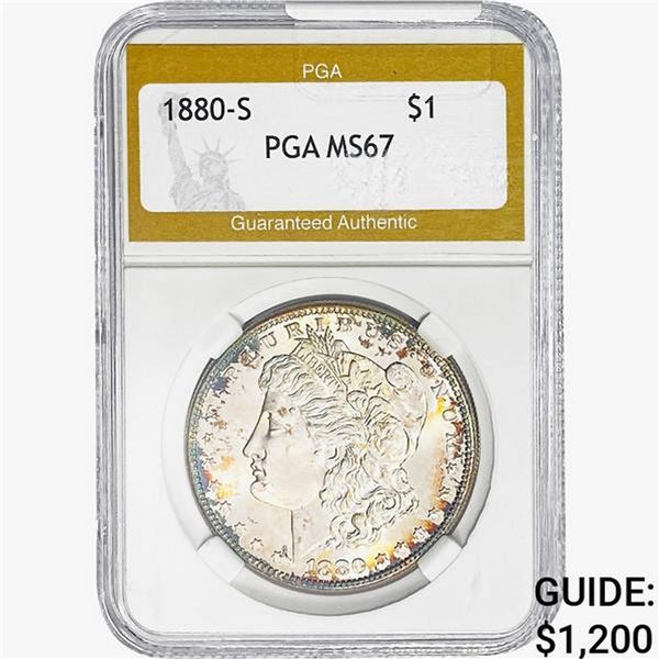 1880-S Morgan Silver Dollar PGA MS67