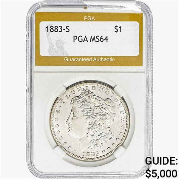 1883-S Morgan Silver Dollar PGA MS64