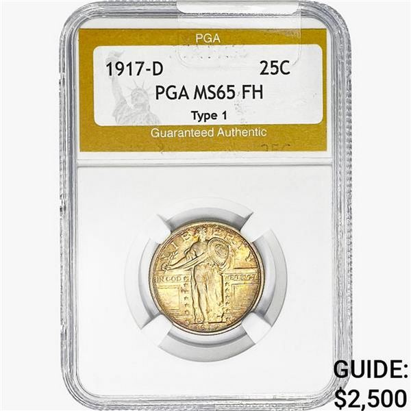 1917 Standing Liberty Quarter PGA MS65 FH, TY 1