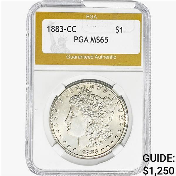1883-CC Morgan Silver Dollar PGA MS65