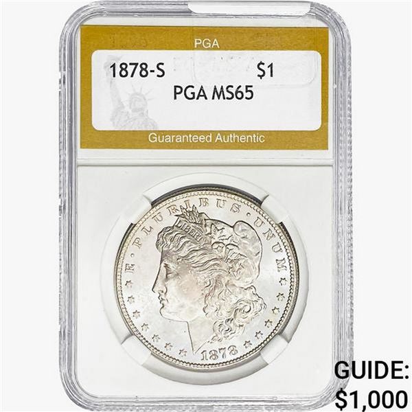 1878-S Morgan Silver Dollar PGA MS65