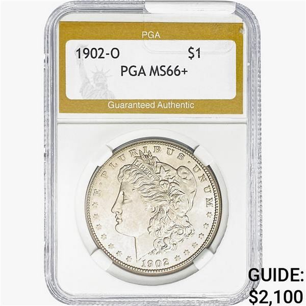1902-O Morgan Silver Dollar PGA MS66+