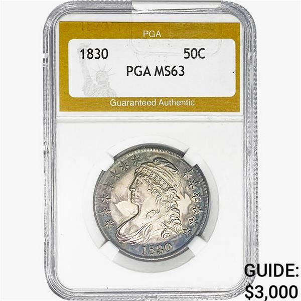 1830 Capped Bust Half Dollar PGA MS63