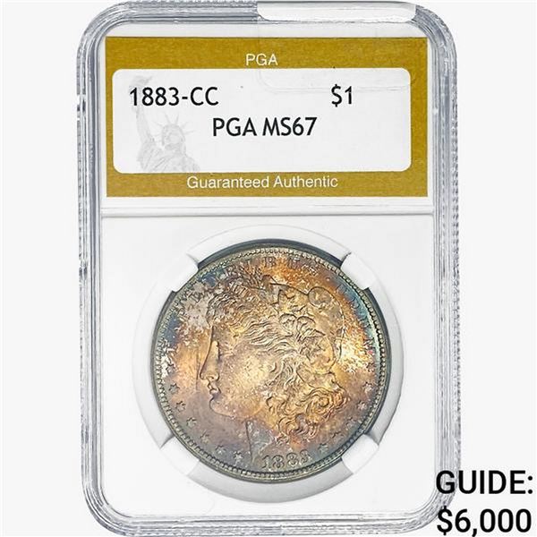 1883-CC Morgan Silver Dollar PGA MS67