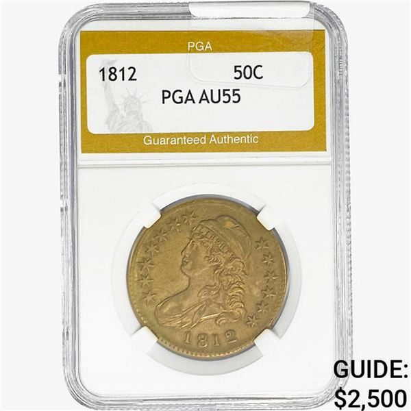 1812 Capped Bust Half Dollar PGA AU55