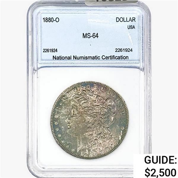 1880-O Morgan Silver Dollar NNC MS64