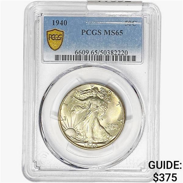 1940 Walking Liberty Half Dollar PCGS MS65