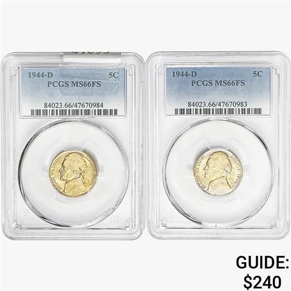 [2]1944-D Jefferson Nickel PCGS MS66 FS