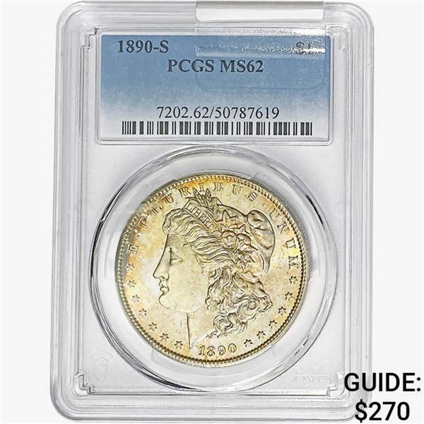 1890-S Morgan Silver Dollar PCGS MS62