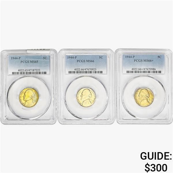 [3]1944-P Jefferson Nickel PCGS MS65-66+