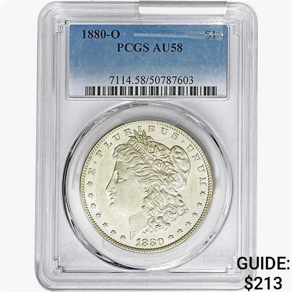 1880-O Morgan Silver Dollar PCGS AU58