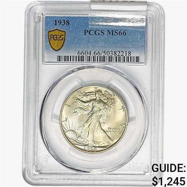 1938 Walking Liberty Half Dollar PCGS MS66