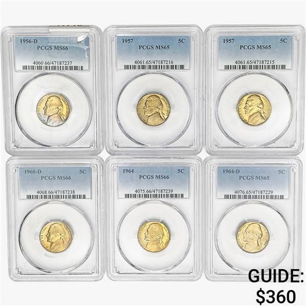 [6]1956-1964 Jefferson Nickel PCGS MS65-66