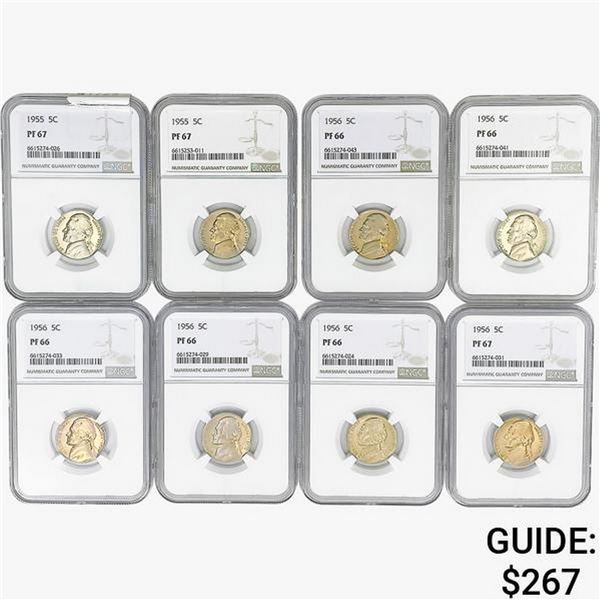 [8]1955-1956 Jefferson Nickel NGC PF66-67