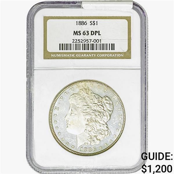 1886 Morgan Silver Dollar NGC MS63 DPL