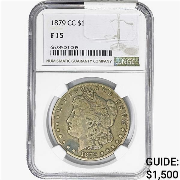 1879-CC Morgan Silver Dollar NGC F15