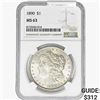 Image 1 : 1890 Morgan Silver Dollar NGC MS63