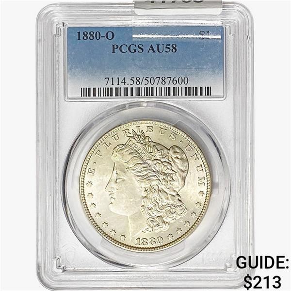 1880-O Morgan Silver Dollar PCGS AU58