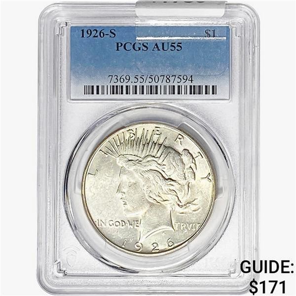 1926-S Silver Peace Dollar PCGS AU55