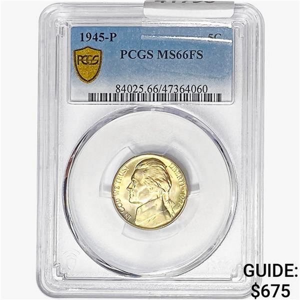 1945-P Jefferson Nickel PCGS MS66 FS