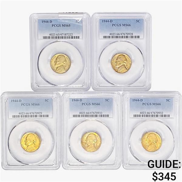 [5]1944-D Jefferson Nickel PCGS MS66